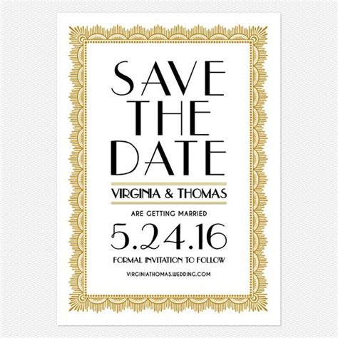 Zobacz wybrane przez nas produkty dla hasła „art deco save the: Art Deco Wedding Invitation || Gold + Black