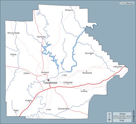 Tuscaloosa County Kostenlose Karten Kostenlose Stumme Karte