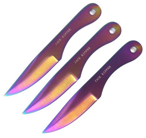 Jack Ripper Rainbow Throwing Knives 3 Piece Set | Throwing knives ...