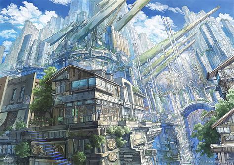 Hd Wallpaper Fantasy City Sci Fi Buildings Towers Artwork Built