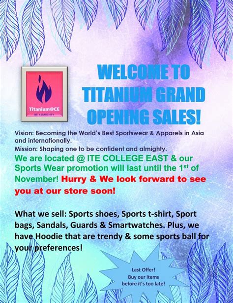 Welcome To Out Grand Opening Grand Opening Grands Sport Wear