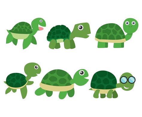Cartoon Turtle Vector Vector Art And Graphics