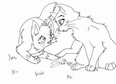 Warrior Cats Coloring Pages Cat Drawing Warriors
