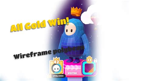 Fall Guys Golden Win Wireframe Polybean Youtube