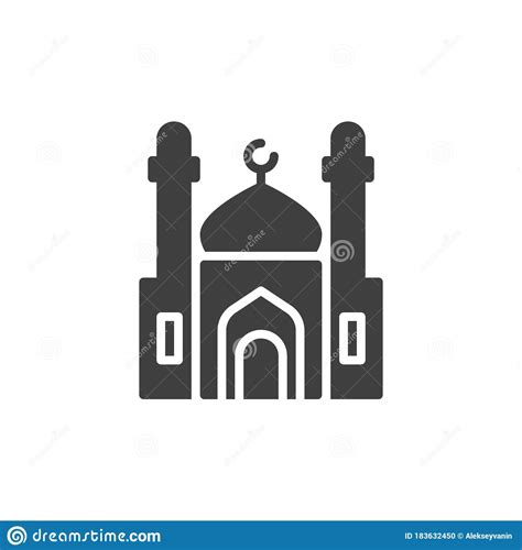 Islamic Mosque Vector Icon Stock Vector Illustration Of Islamic