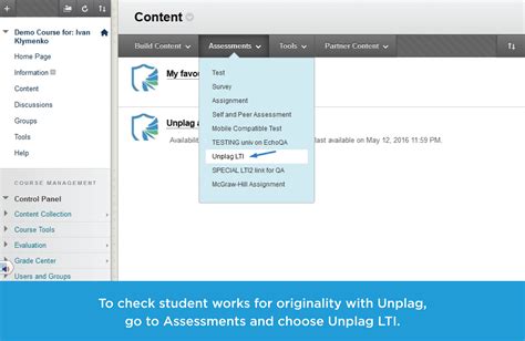 Unplag Integrates With The Blackboard Learn Platform