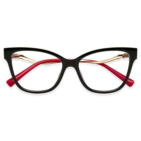 P2063 Cat Eye Black Eyeglasses Frames Leoptique