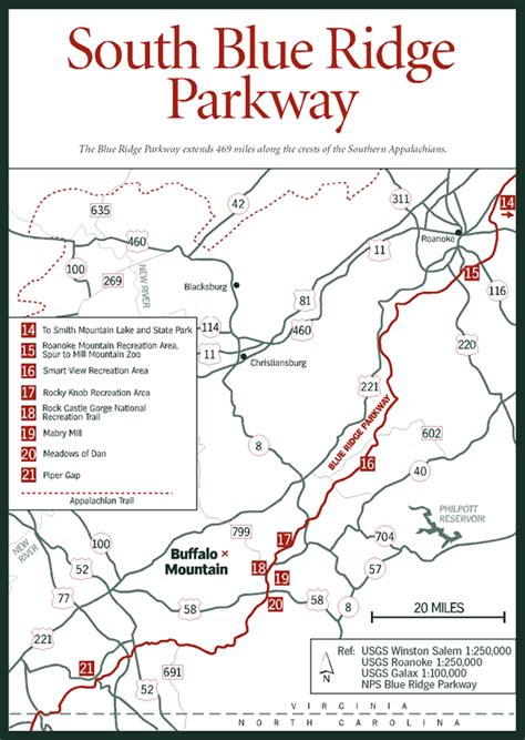 Blue Ridge Parkway Map With Mile Markers Photos Cantik
