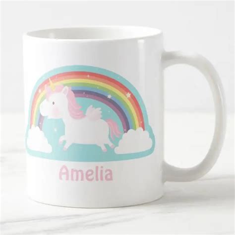 Cute Flying Unicorn Mug Kawaii Unicorn Rainbow Coffee Mugs Cups