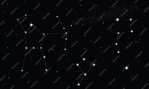 Premium Vector Cluster Of Stars And Galaxies Orion Constellation