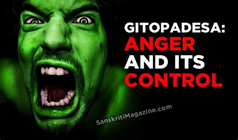 Gitopadesa Anger And Its Control Sanskriti Hinduism And Indian