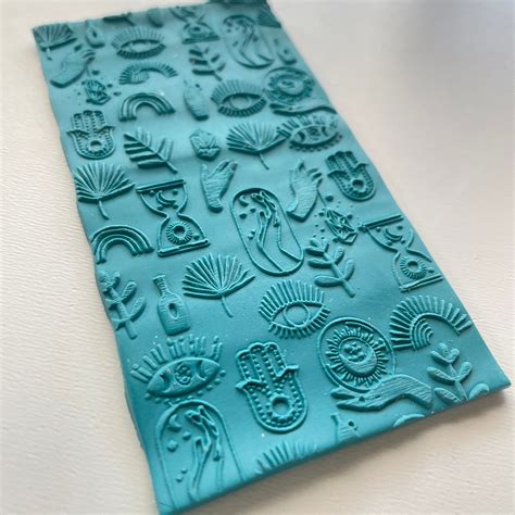 Polymer Clay Texture Mat Boho Texture Sheet Metalclay Etsy Finland