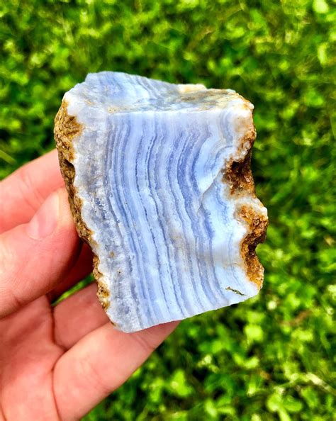 Raw Blue Lace Agate Stone New Moon Beginnings