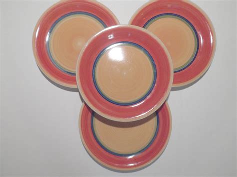 Royal Norfolk Stoneware Plates Mambo Pattern Etsy