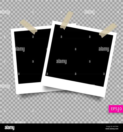 Two Retro Polaroid Photo Frame Template Stock Vector Image And Art Alamy