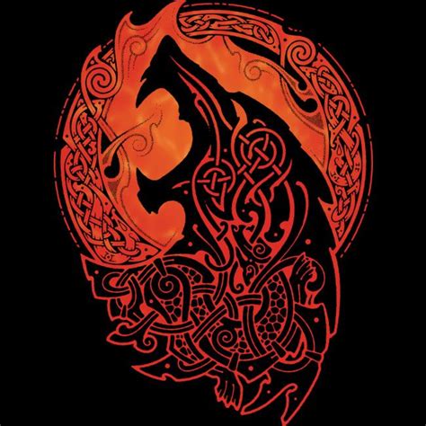 Fenrir Mens Perfect Tee By Raidho Design By Humans Mythology