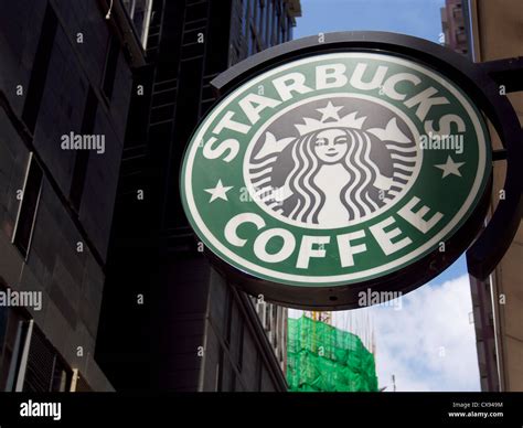 Starbucks Coffee Sign Stock Photo Alamy