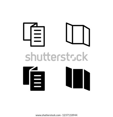 Leaflet Icon Logo Vector Symbol Brochure Stock Vector Royalty Free