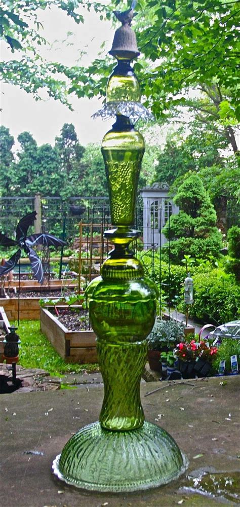 186 Best Glass Totems Images On Pinterest Garden Totems