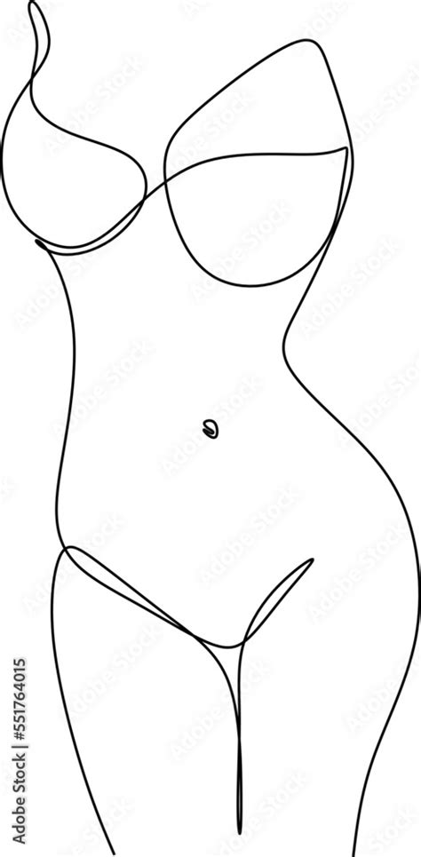 female body line drawing female figure creative modern abstract line drawing vector minimalist