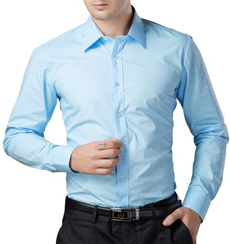 Being Fab Mens Solid Formal Blue Shirt Buy Sky Blue Being Fab Mens