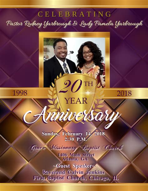 Copy Of Pastor Anniversary Church Postermywall