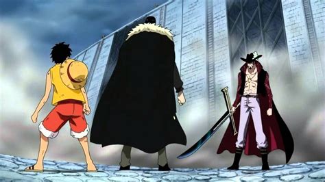 Crocodile Protecting Luffy Protecting Luffy From Mihawk One Piece