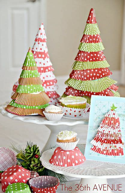 Cupcake Liner Christmas Trees Christmas Crafts Diy Christmas Diy