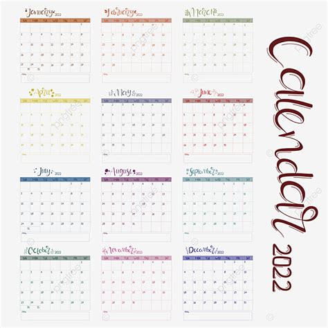 Gambar Kalender Lucu 2022 Kalender 2022 Imut Png Transparan Clipart