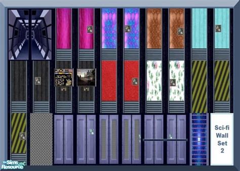 The Sims Resource Sci Fi Wall Set 2