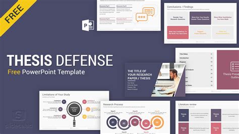 Master Thesis Defense Powerpoint Template Just Free Slides F97