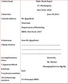 Business Letter Format Initials At Bottom Sample Business Letter