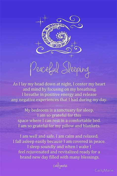 Affirmation Peaceful Sleeping By Carlymarie Reiki Mantras Positive
