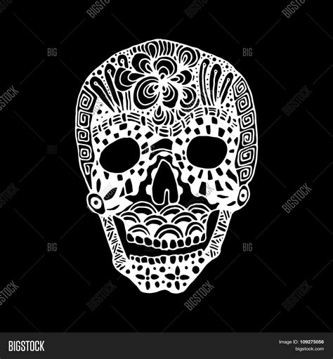 hand draw skull vector and photo free trial bigstock