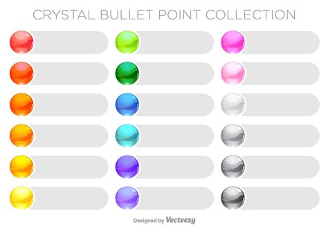 Vector Colorful Bullet Points Set 113902 Vector Art at Vecteezy