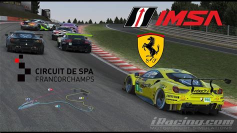 iRacing İMSA Circuit de Spa Francorchamps Porsche 911 RSR YouTube