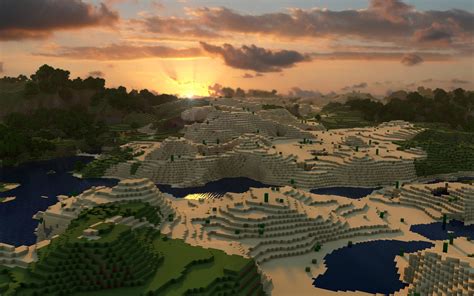 Download Cloud Sunset Sand Video Game Minecraft Hd Wallpaper