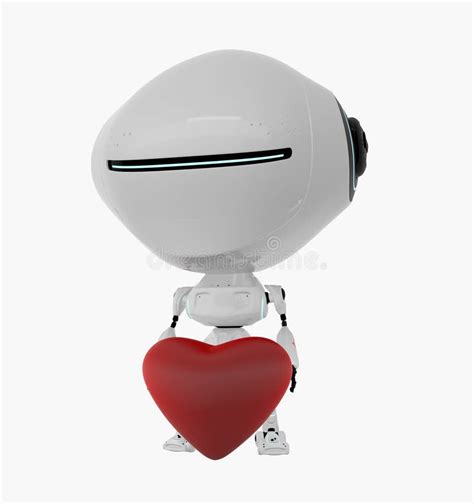 Robot Holds Heart Illustration Stock Vector Illustration Of Android