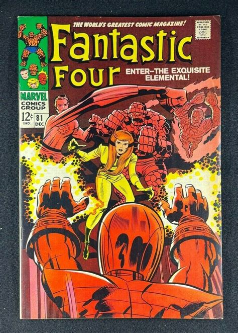 Fantastic Four 1961 81 Fnvf 70 Crystal Joins Ff Jack Kirby