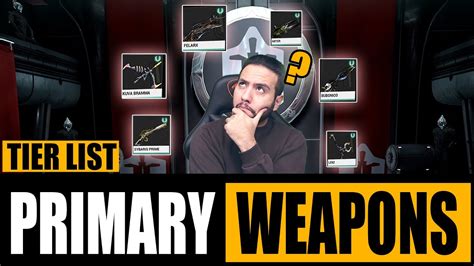 Best Primary Weapons For Each Mastery Rank Warframe Youtube