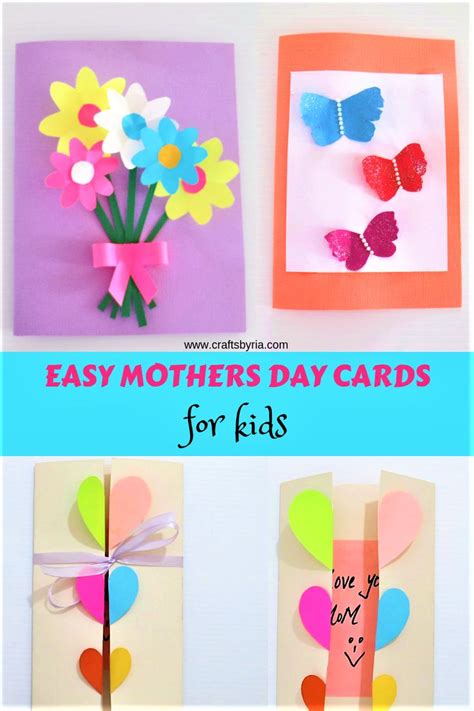 Easy And Beautiful Mothers Day Cards For Kids Crafts By Ria Mothers