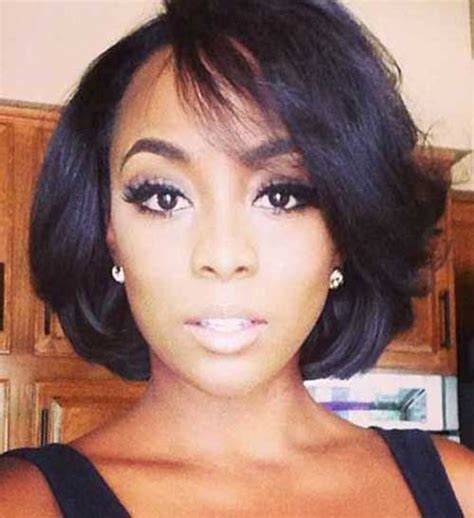 Black wavy hairstyle with side swept bangs. 25 New Black Girls Hairstyles | Short Hairstyles ...