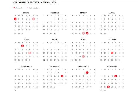 Calendario laboral de Galicia 2024 días festivos y puentes Cómo
