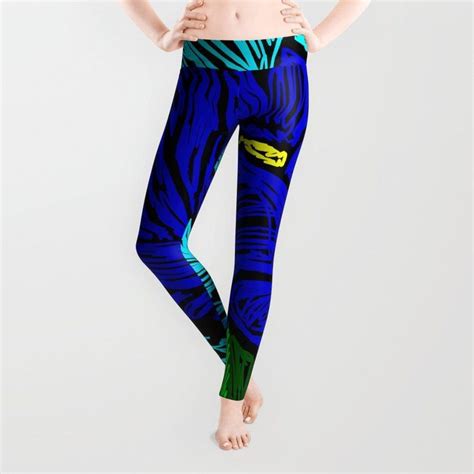 Blue Lotus Leggings By Nickelart Society6 Leggings Blue Blue Lotus