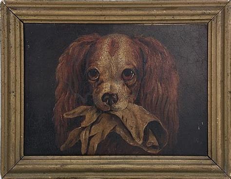 Sold Price Antique Dog Paintings 2pcs April 6 0115 1000 Am Edt