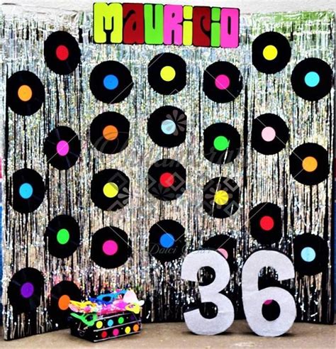 Backdrop Innamorato Discos Vinil 70s Party Colors 80s