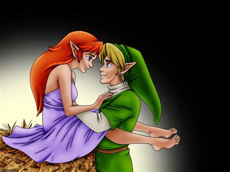 Malon And Link Coloring Collab Zelda Art Collab Fan Drawing