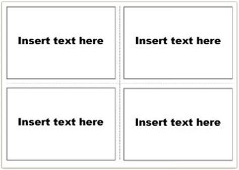 Step 5 print the other side of the flash card. Vocabulary Flash Cards using MS Word