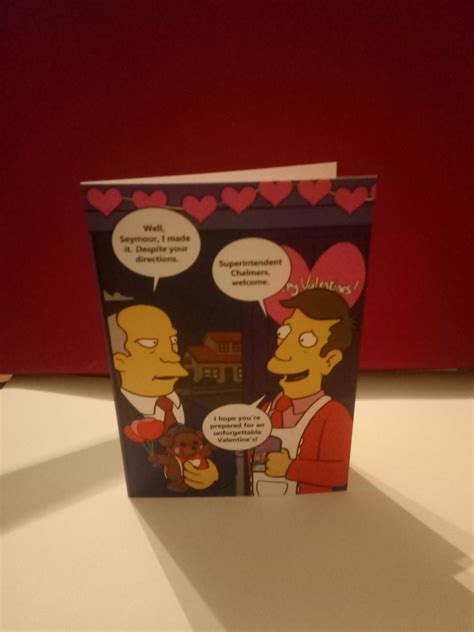 Skinner And Chalmers Simpsons Steamed Hams Inspired Valentines Day Card Etsy Uk