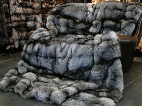 Blue Frost Fox Genuine Fur 466400 Fur Blanket Fur Bedding Fur